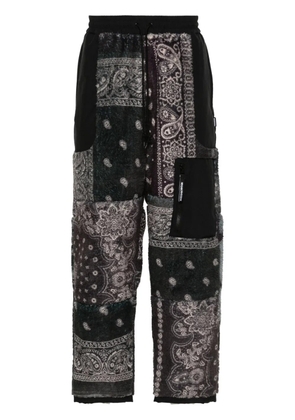 Neighborhood bandana-print fleece track pants - Black