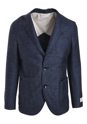 Agnona linen single-breasted blazer - Blue