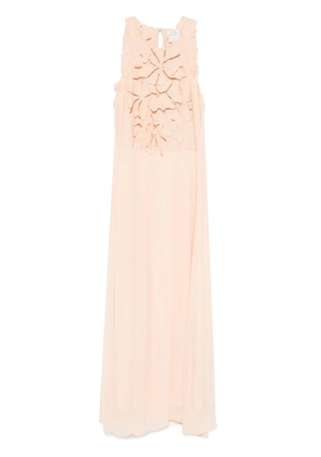 Forte Forte floral-appliqué maxi dress - Pink