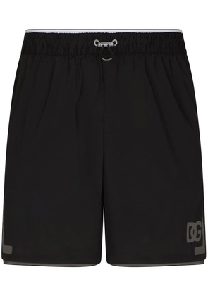 Dolce & Gabbana thigh-length monogram-print swim shorts - Black
