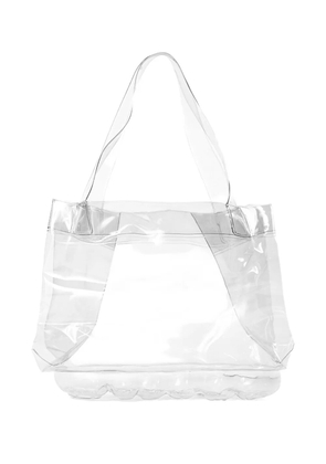 GROUNDS clear tote bag - White