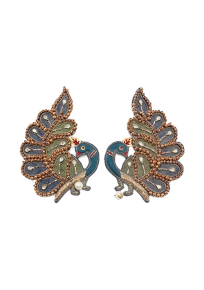 Gucci Pre-Owned 2010s peacock-motif earrings - Gold
