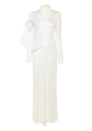 Atu Body Couture draped-detail maxi dress - White