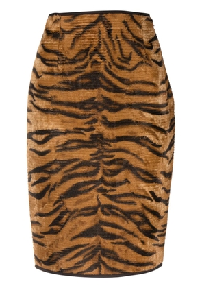 Gianfranco Ferré Pre-Owned 1990s animal-print pencil skirt - Brown