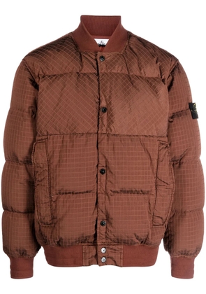 Stone Island Compass-motif puffer jacket - Brown