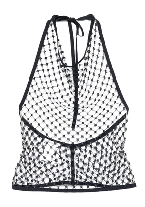 LEMAIRE Fishnet halter top - Blue