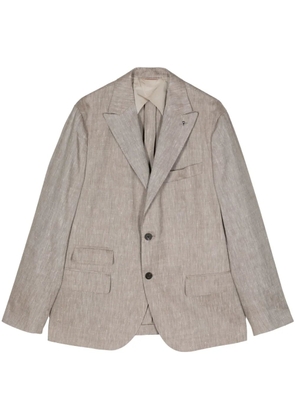 Peserico notched-lapels single-breasted blazer - Brown