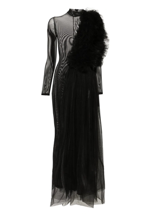 Alchemy x Lia Aram tulle jumpsuit - Black