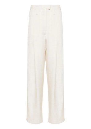 Philosophy Di Lorenzo Serafini slub pleated straight trousers - Neutrals