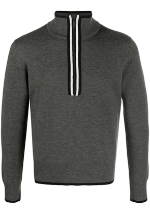 Thom Browne funnel-neck half-zip jumper - Grey