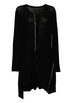 Yohji Yamamoto asymmetric knitted dress - Black