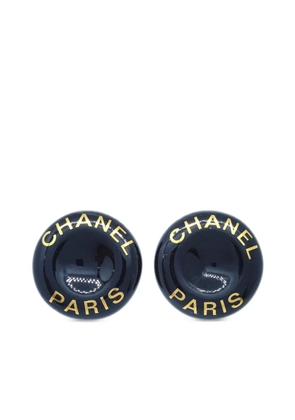 CHANEL Pre-Owned 1997 logo-print button clip-on earrings - Gold