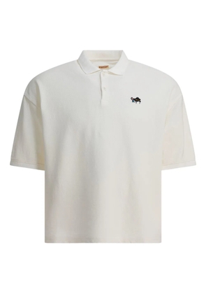 KAPITAL embroidered short-sleeve polo shirt - White