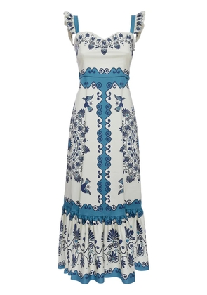 La DoubleJ Gingerbread cotton midi dress - White