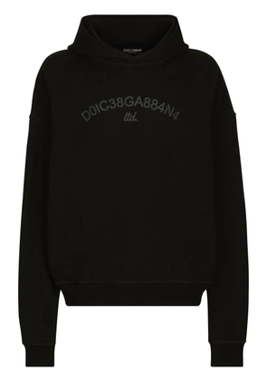 Dolce & Gabbana logo-print cotton hoodie - Black