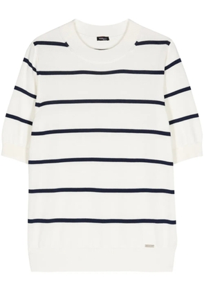 Kiton striped cotton T-shirt - White