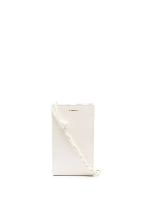 Jil Sander foil-print phone holder - White