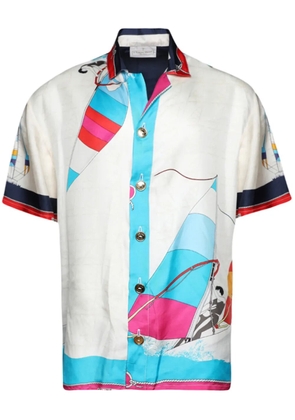 J. Logan Home Odilon silk short-sleeved shirt - White