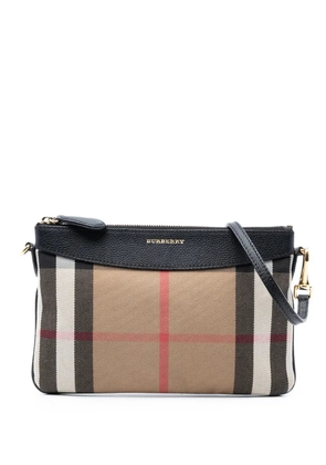Burberry Pre-Owned 2000-2017 Mega Check Canvas Peyton crossbody bag - Brown