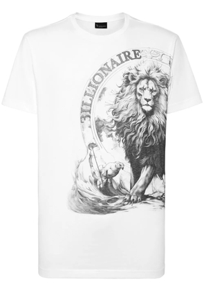 Billionaire Lion-print T-shirt - White