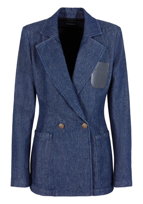 Emporio Armani denim double-breasted blazer - Blue