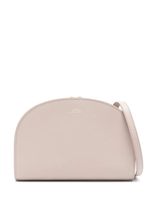 A.P.C. Demi Lune leather cross body bag - Grey