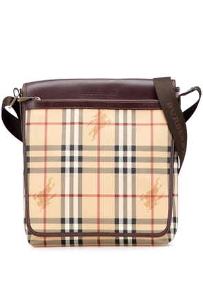 Burberry Pre-Owned 2000-2017 Haymarket Check Coated Canvas crossbody bag - Brown