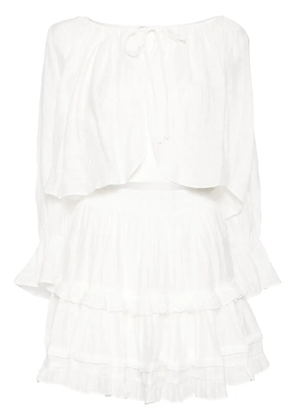 b+ab ruffled musling co-ord set - White