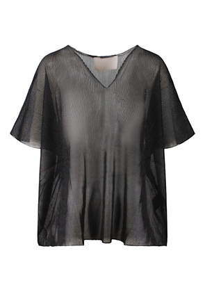 Circus Hotel pleated T-shirt - Black