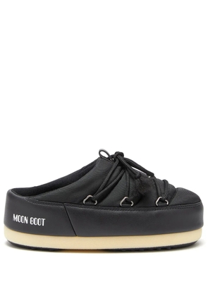 Moon Boot Icon logo-print slides - Black