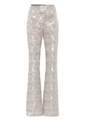 Forte Forte sequin-embellished flared trousers - Silver