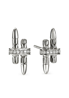 John Hardy sterling silver Spear Stud diamond earrings