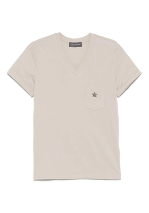 Lorena Antoniazzi star-appliqué T-shirt - Neutrals