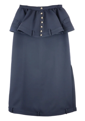 Rokh peplum midi skirt - Blue