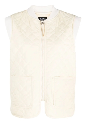 A.P.C. Elea quilted gilet - Neutrals