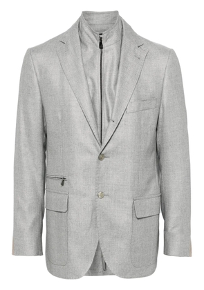 Corneliani layered mélange-effect blazer - Grey