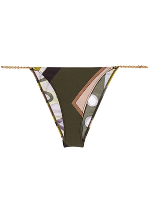 PUCCI Vivara-print bikini bottoms - Green