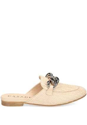 Casadei chain-detail slippers - Neutrals