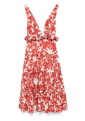 Agua By Agua Bendita Lago Maiz midi dress - Orange