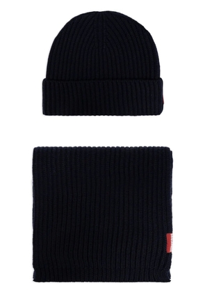 DSQUARED2 wool scarf and beanie set - Black