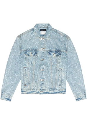 Purple Brand Crystal Galore denim jacket - Blue