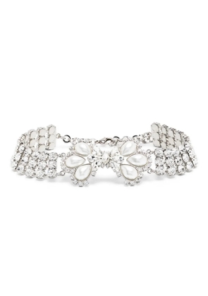 Alessandra Rich crystal-embellished choker necklace - Silver