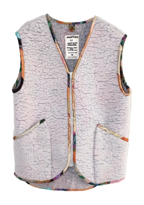 Anntian patchwork fleece vest - Neutrals