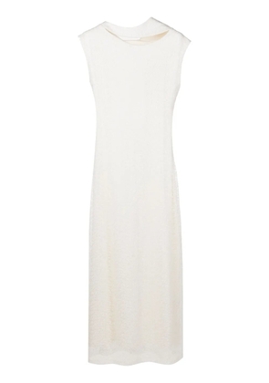 Gloria Coelho sequin-embellished asymmetric-neck dress - White