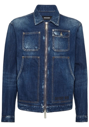 DSQUARED2 zippered denim jacket - Blue