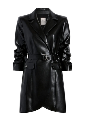 Cinq A Sept belted lapel mini dress - Black