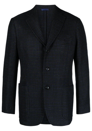 SARTORIO NAPOLI plaid-check wool blend blazer - Black