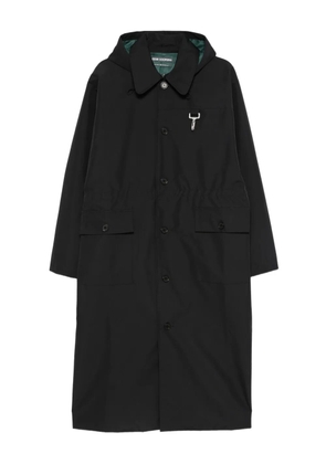 Reese Cooper flap-pocket hooded raincoat - Black