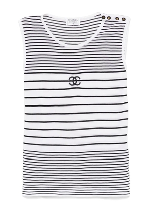 CHANEL Pre-Owned 1990-2000s sleeveless top - White