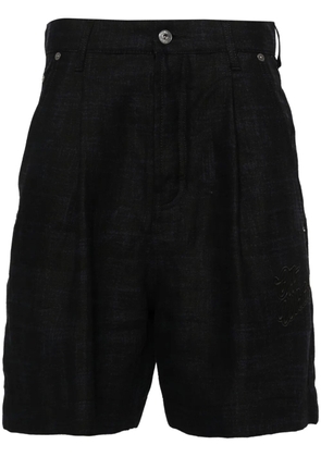 Off-White 90s Logo linen shorts - Blue